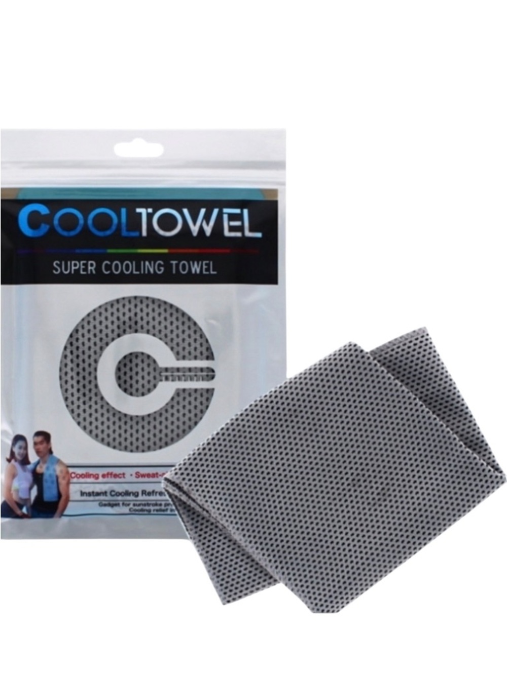 NEW Light Gray Super Instant Cooling Quick Dry Sweat-Absorbent Breathable Towel